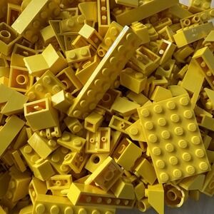 LEGO Yellow Bricks‎ & Assorted Lot Bulk Parts & Pieces, Half Pound, Clean